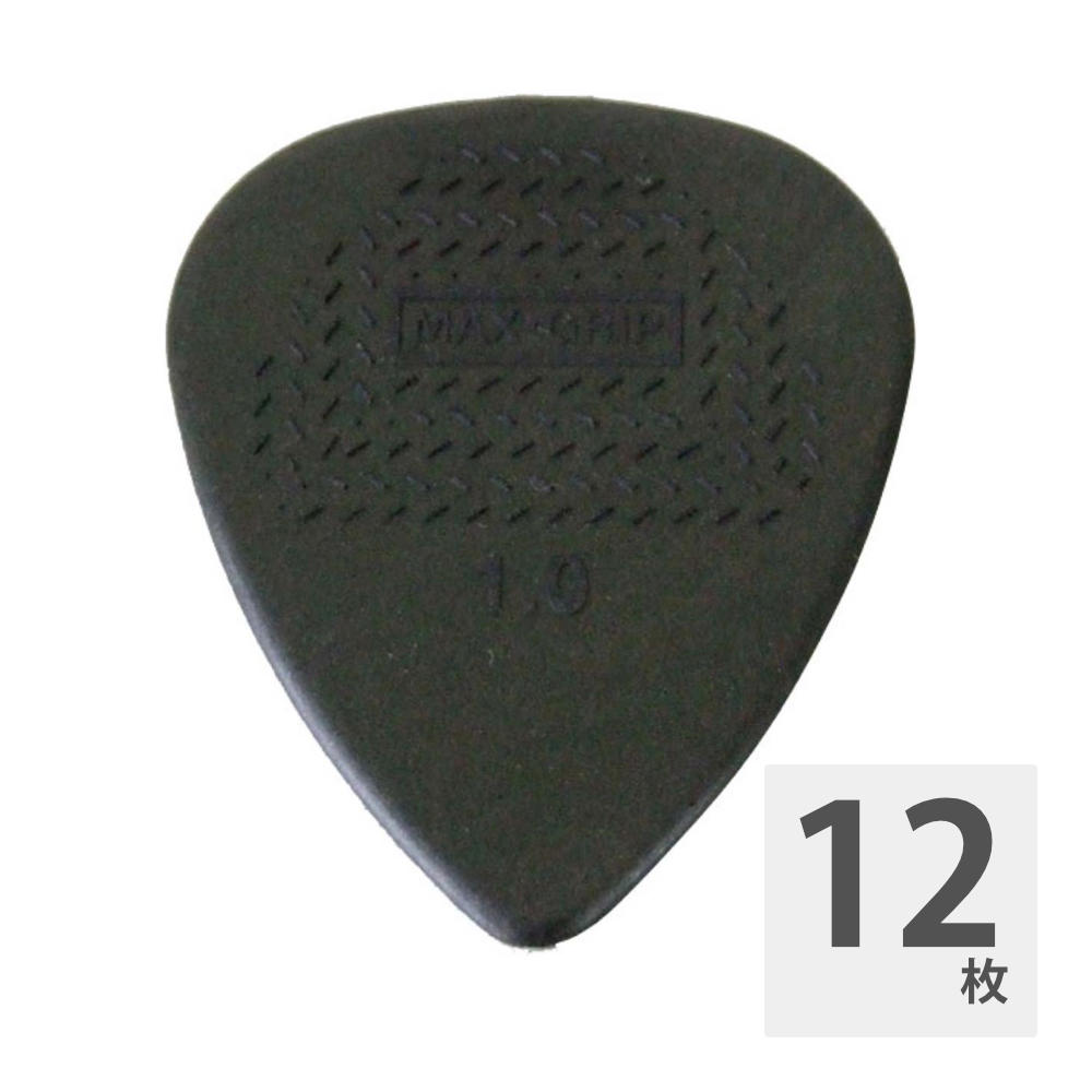 JIM DUNLOP MAXGRIP STD 1.00 449R10 BLACK ギターピック×12枚