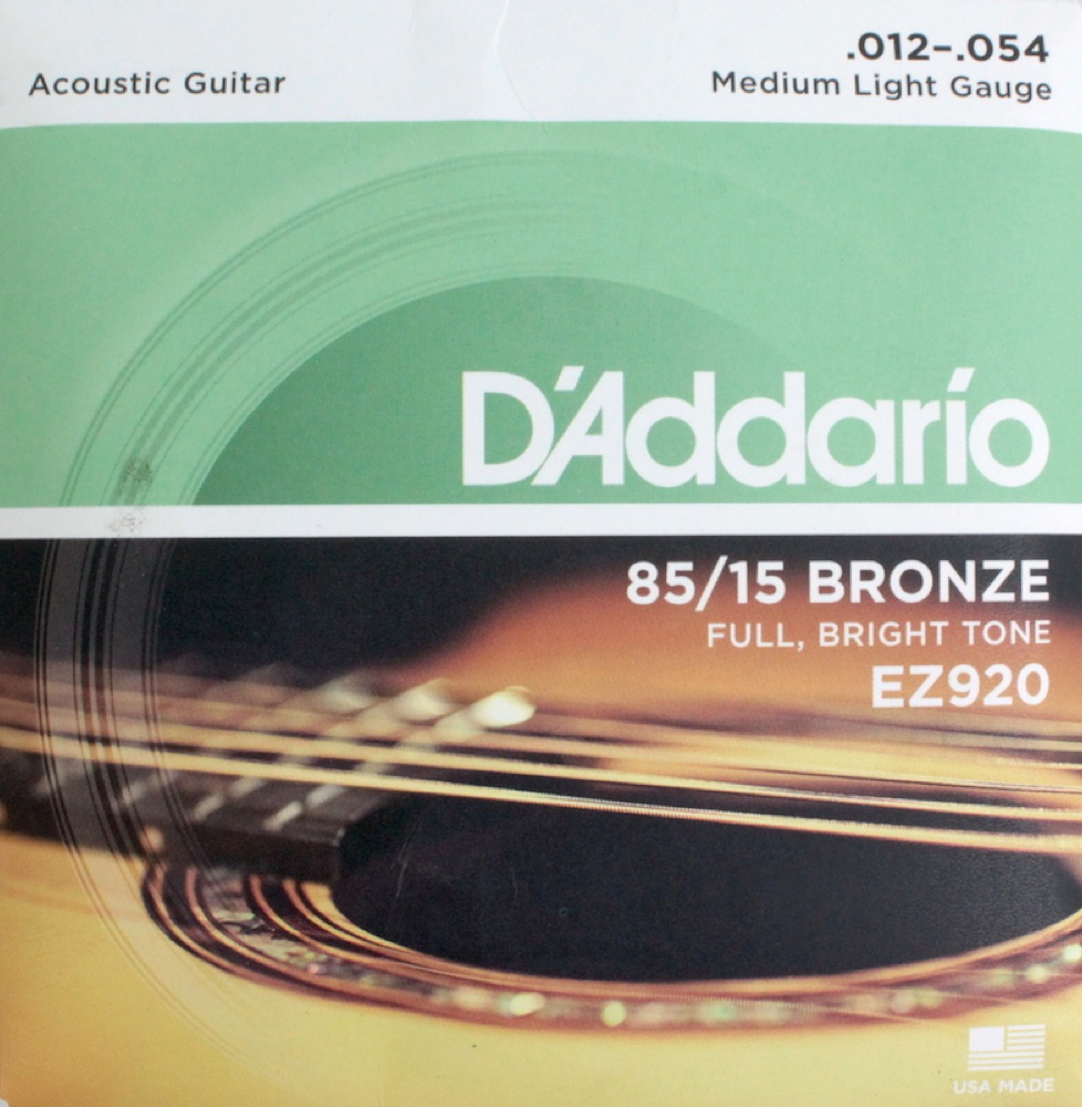 ダダリオ D'Addario EZ920 Medium Light ×5SET アコースティックギター弦(ダダリオ 85 15 AMERICAN  BRONZE EZシリーズ 012-054) | web総合楽器店 chuya-online.com