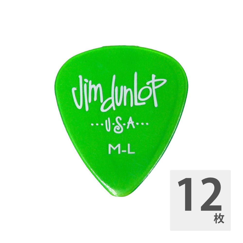 JIM DUNLOP 486R GELS MEDIUM LIGHT GRN×12枚 ギターピック