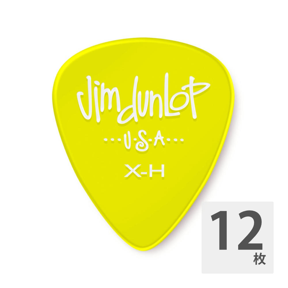 JIM DUNLOP 486R GELS EXTRA HEAVY YLW ギターピック×12枚